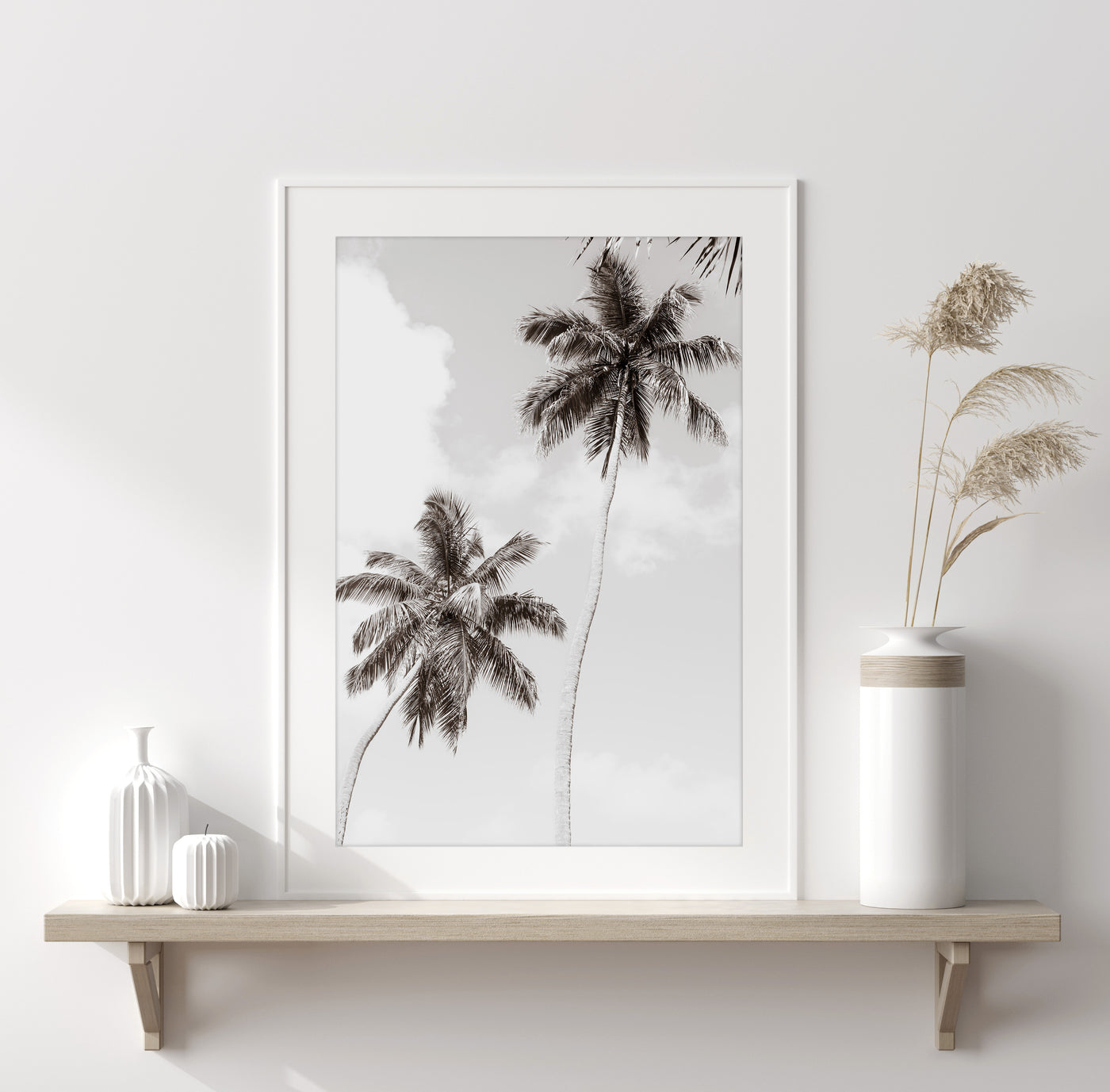 Palm Trees – Black and white fine art print by Cattie Coyle Photography