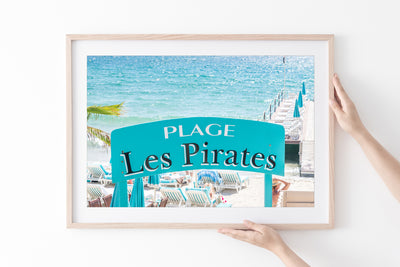 Plage les Pirates - Beach photography art print by Cattie Coyle Photography