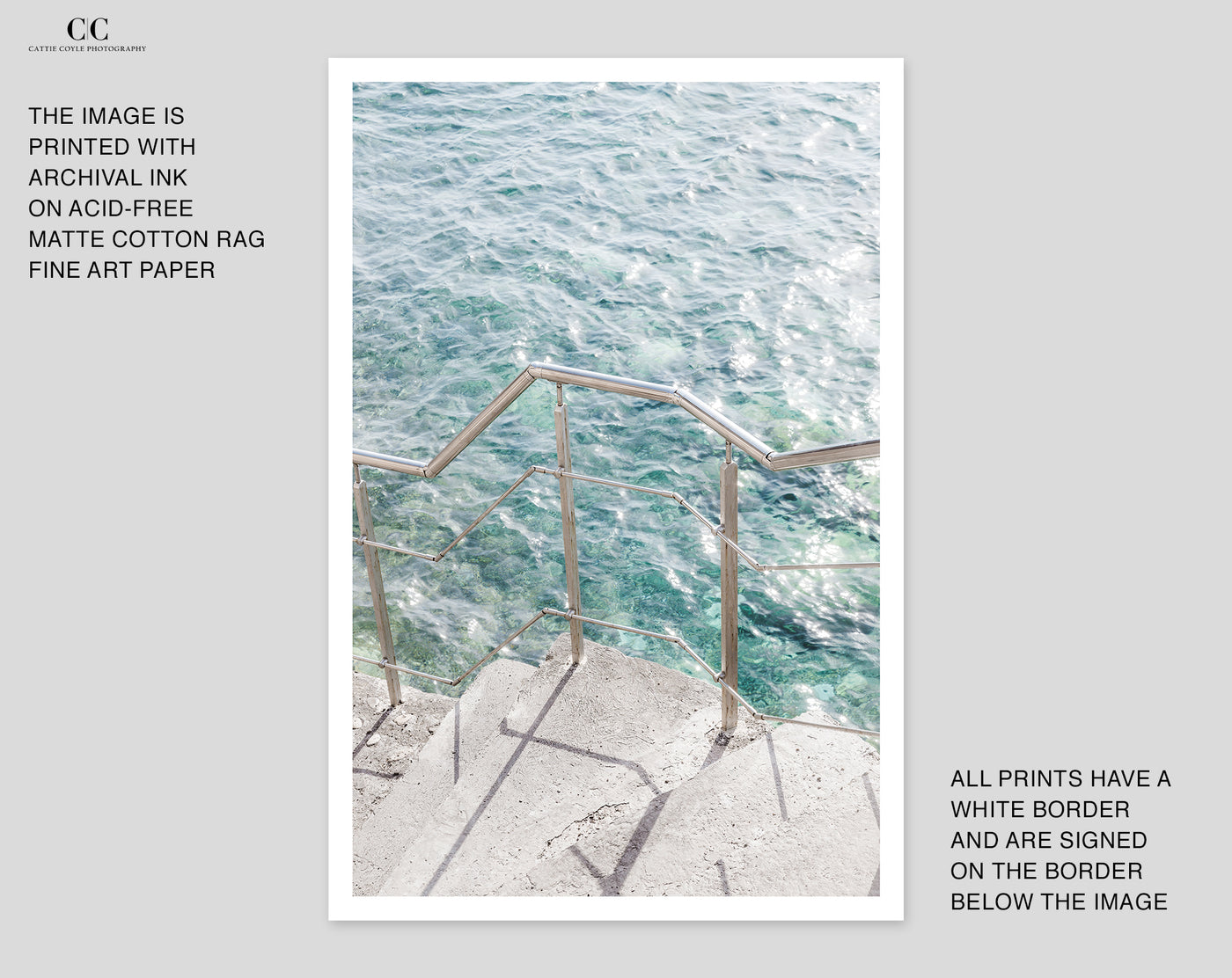 Steps to the Sea – Fine art print by Cattie Coyle Photography
