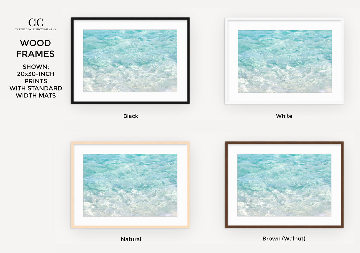 Turquoise Water - Framed fine art prints by Cattie Coyle Photography