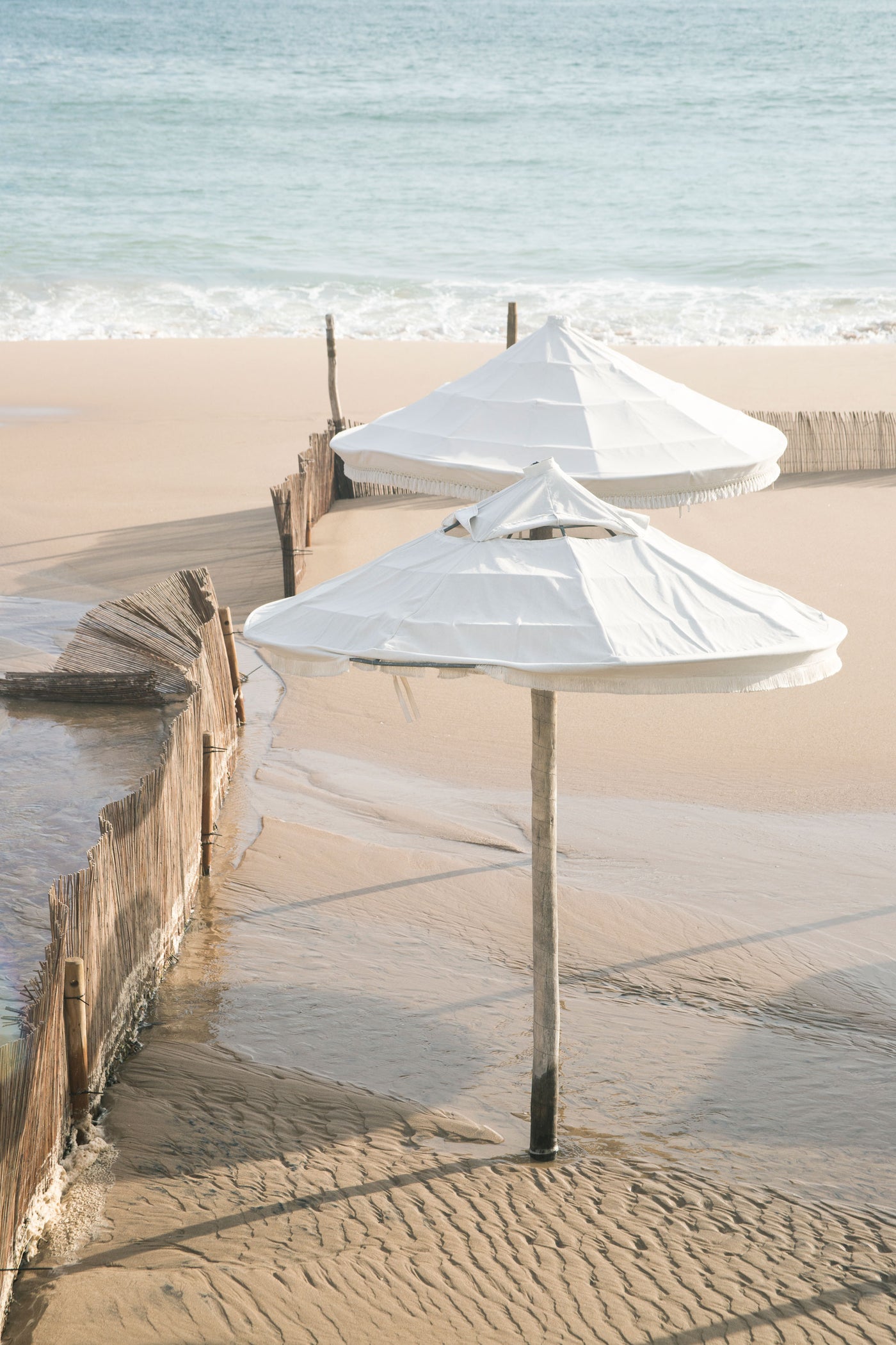 Umbrellas No 1 - Beach photography fine art print by Cattie Coyle
