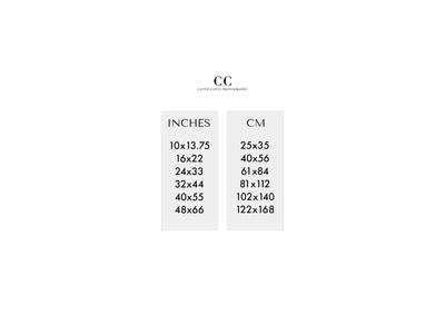 Inches to cm art size conversion chart | Cattie Coyle Photography