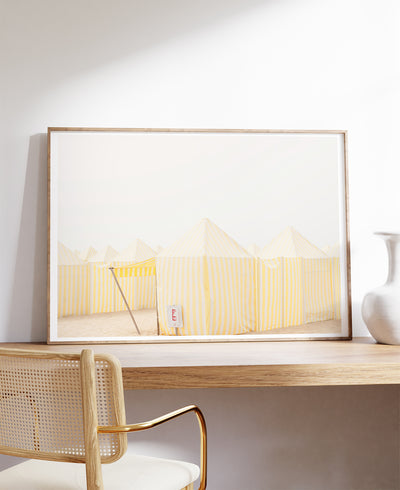 Beach art photography print Cattie Coyle Photography on desk