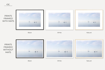 Boats No 6 - Matted and framed peaceful art prints by Cattie Coyle Photography