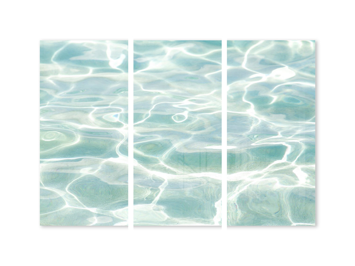 Caribbean Sea No 1 - Oversized triptych wall art by Cattie Coyle Photography