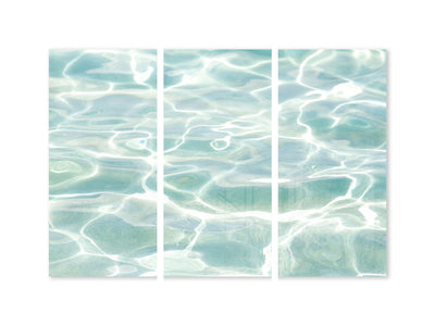 Caribbean Sea No 1 - Oversized triptych wall art by Cattie Coyle Photography