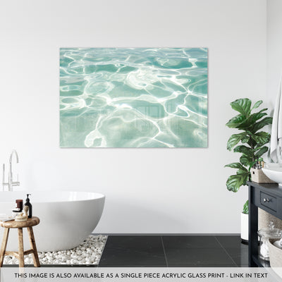 Caribbean Sea No 2 - Acrylic glass art print by Cattie Coyle Photography in bathroom