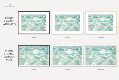 Caribbean Sea No 2 - Framed turquoise art prints by Cattie Coyle Photography 