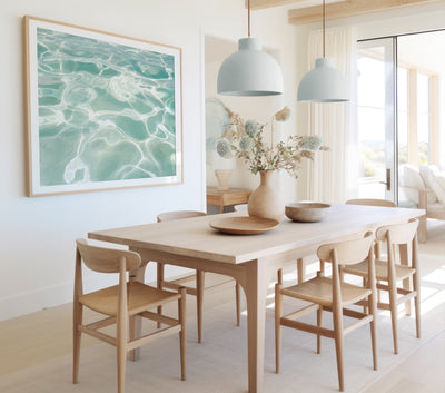 Caribbean Sea No 2 - Turquoise art print by Cattie Coyle Photography in dining room