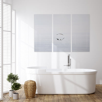 Early Morning Flight - 3 piece set wall art by Cattie Coyle Photography in bathroom