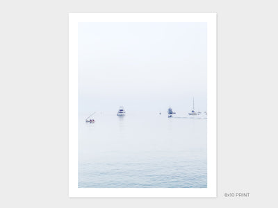 Evening in Villefranche-sur-Mer - Boats wall art by Cattie Coyle Photography 