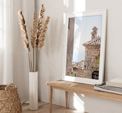 Eze French Riviera art print by Cattie Coyle Photography in entryway