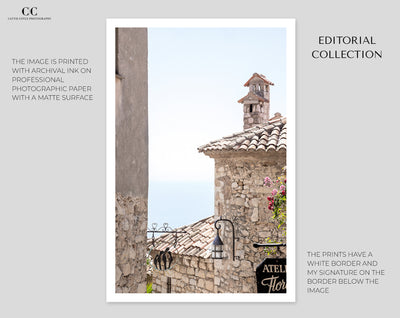 Eze French Riviera art prints by Cattie Coyle Photography