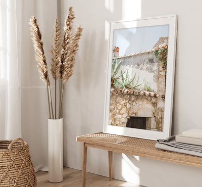 Eze Village in France art print by Cattie Coyle Photography in entryway