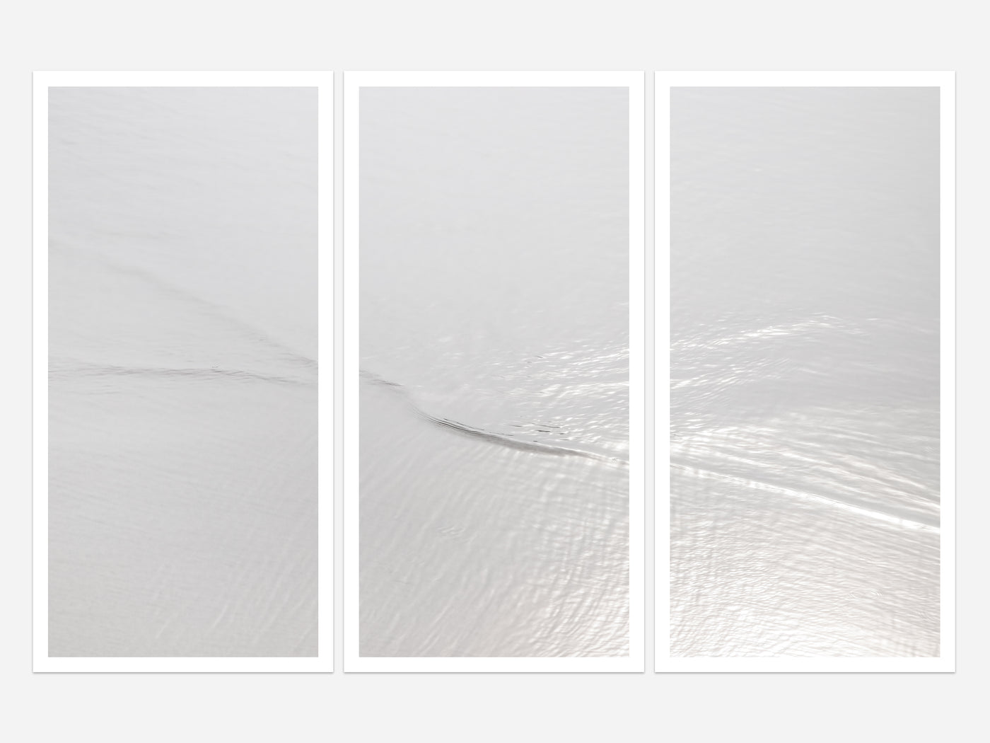 Silver Waves No 5 - 3 piece wall art set by Cattie Coyle Photography