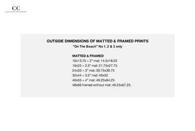 Outside dimensions of matted and framed prints | Cattie Coyle Photography
