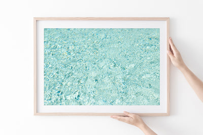 Framed abstract art print by Cattie Coyle Photography: Swimming Pool No 7