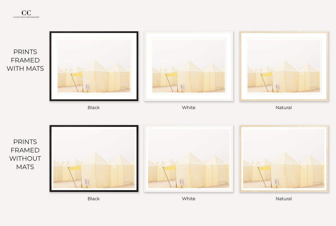 Framed beach art photography prints by Cattie Coyle Photography