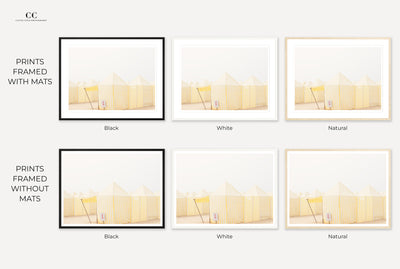 Framed beach art photography prints by Cattie Coyle Photography