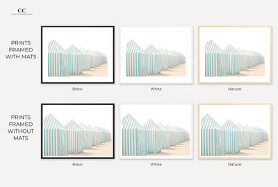 Framed beach art prints by Cattie Coyle Photography