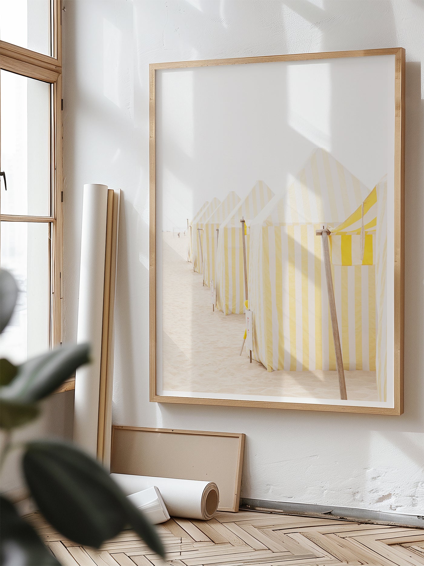 Framed beach print by Cattie Coyle Photography in studio