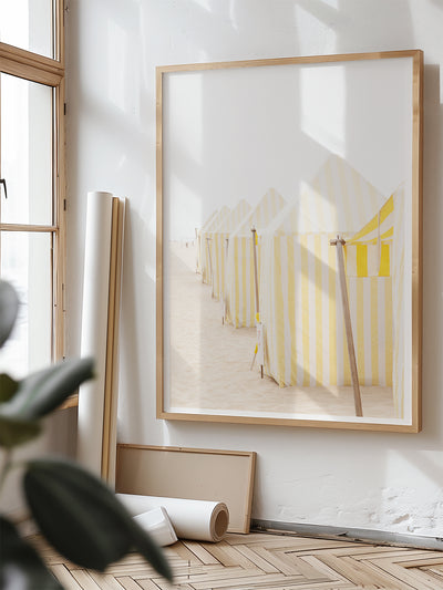 Framed beach print by Cattie Coyle Photography in studio