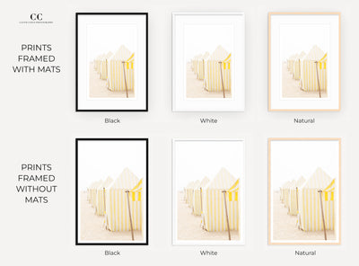 Framed beach prints by Cattie Coyle Photography