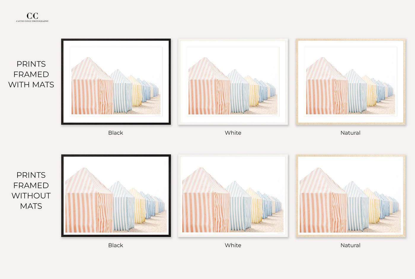 Framed large coastal wall art by Cattie Coyle Photography
