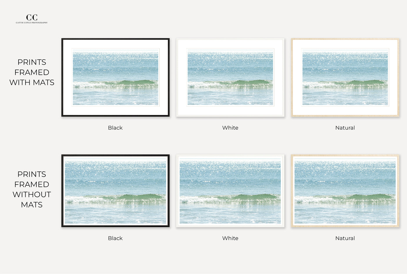 Framed ocean art print by Cattie Coyle Photography