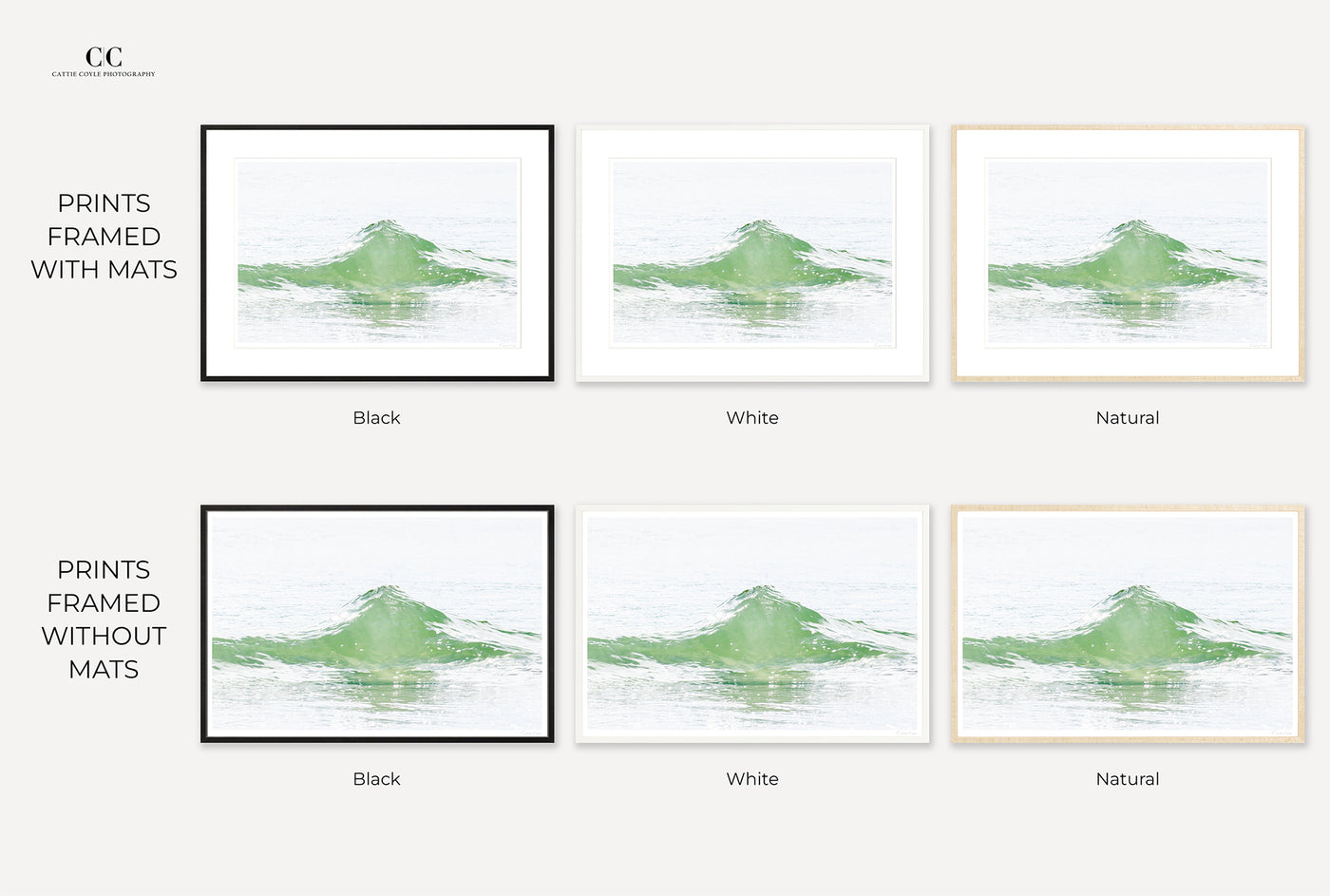 Ocean Waves No 1 - Framed ocean print by Cattie Coyle Photography