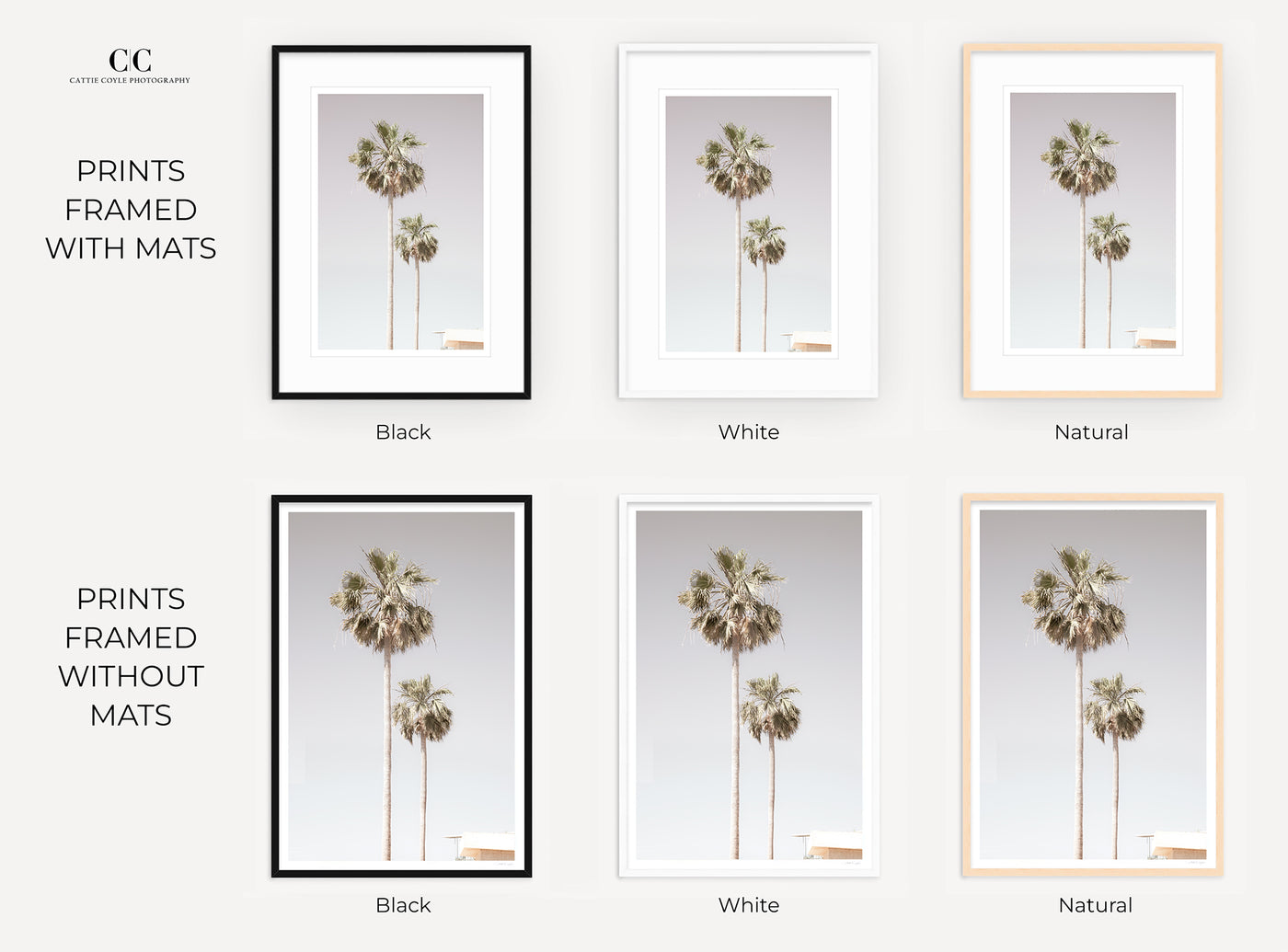 Framed palm Trees wall art by Cattie Coyle Photography