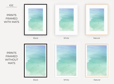 Framed seafoam green wall art by Cattie Coyle Photography: Magoito No 12