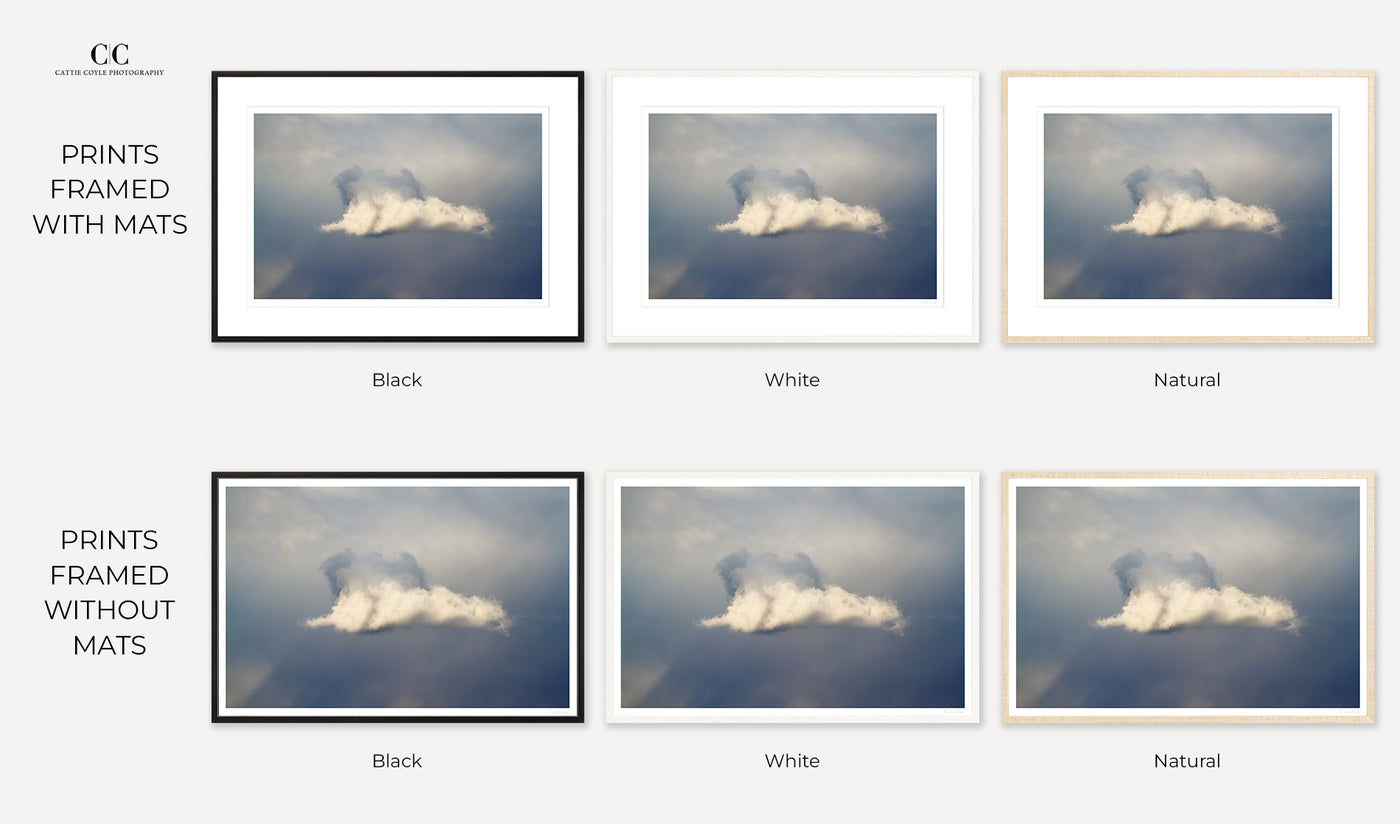 Framed storm cloud art prints by Cattie Coyle Photography