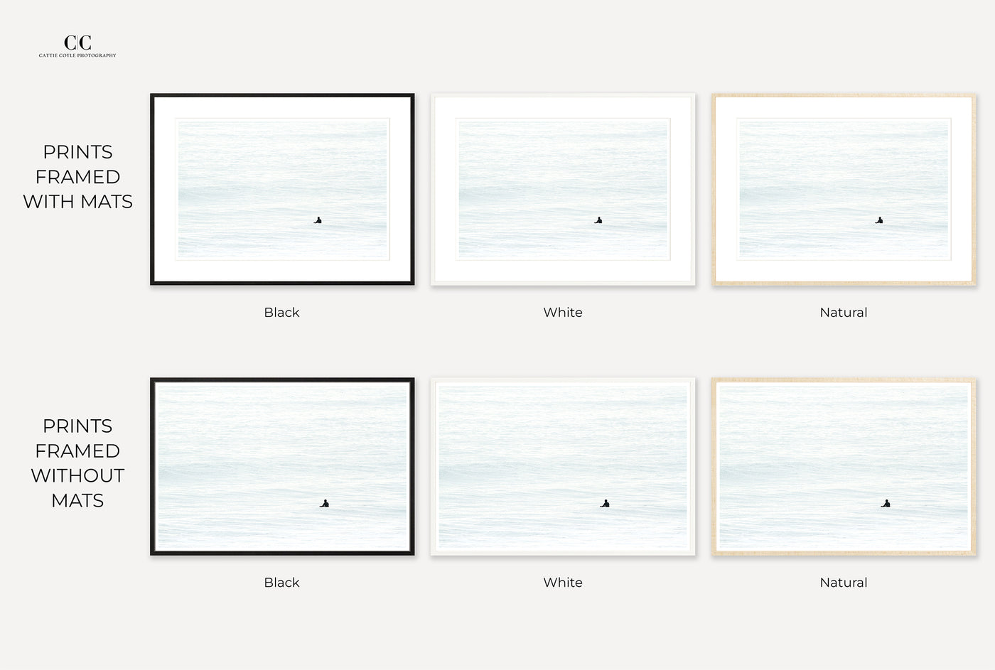 Framed surfer art prints by Cattie Coyle Photography. Copyright 2017. All rights reserved.