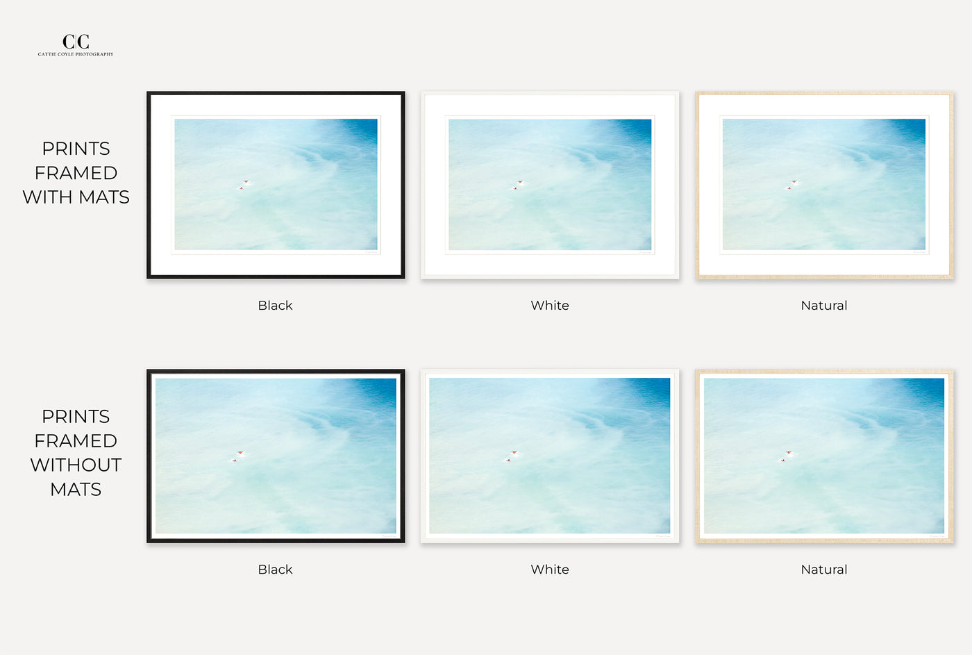 Framed swimming art prints by Cattie Coyle Photography