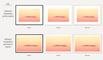 Framed pink cloud art prints by Cattie Coyle Photography