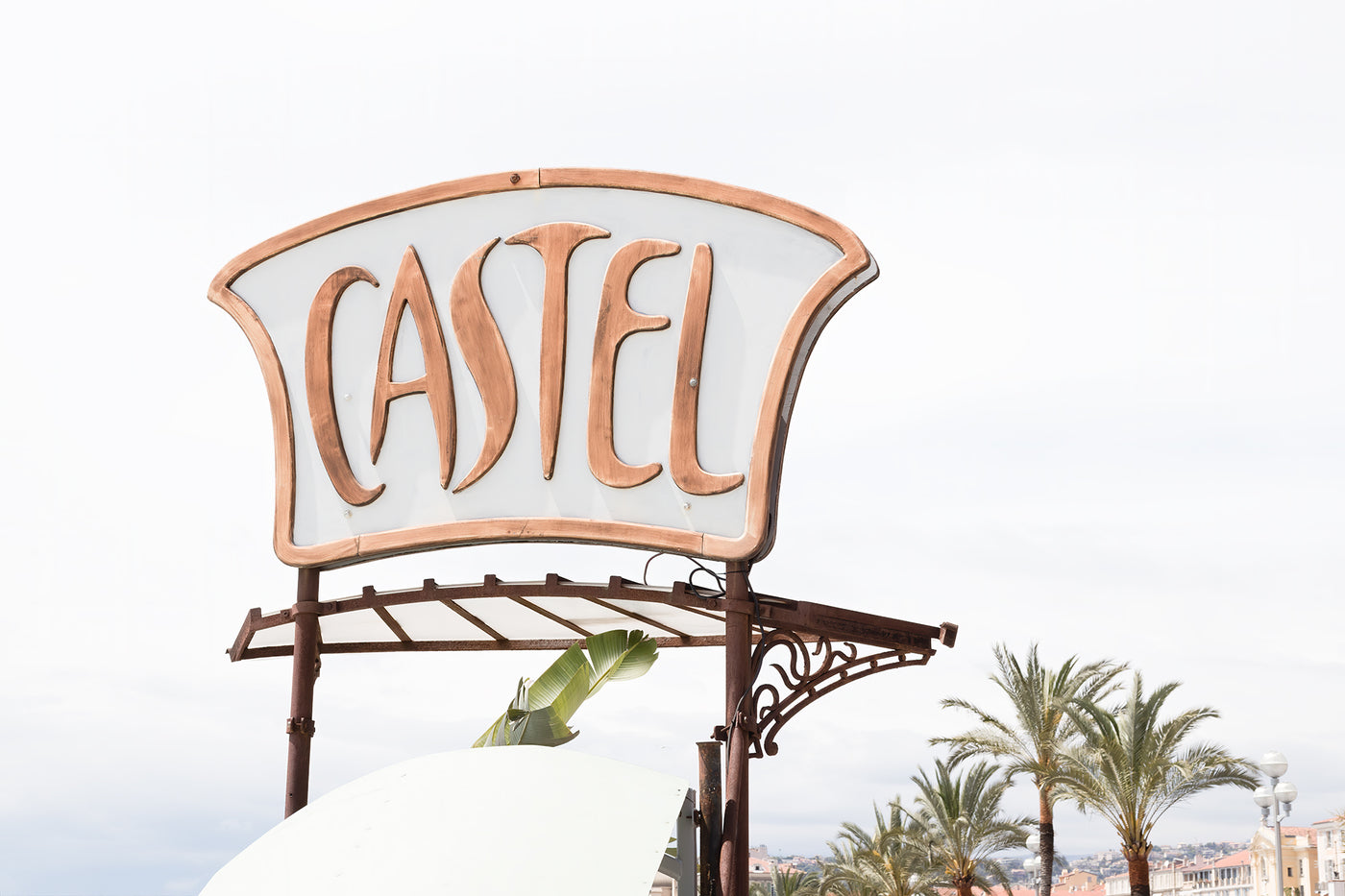 French Riviera No 6 - Castel Plage beach club art print by Cattie Coyle Photography