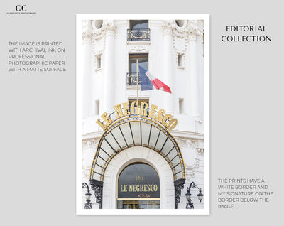 Le Negresco art print by Cattie Coyle Photography