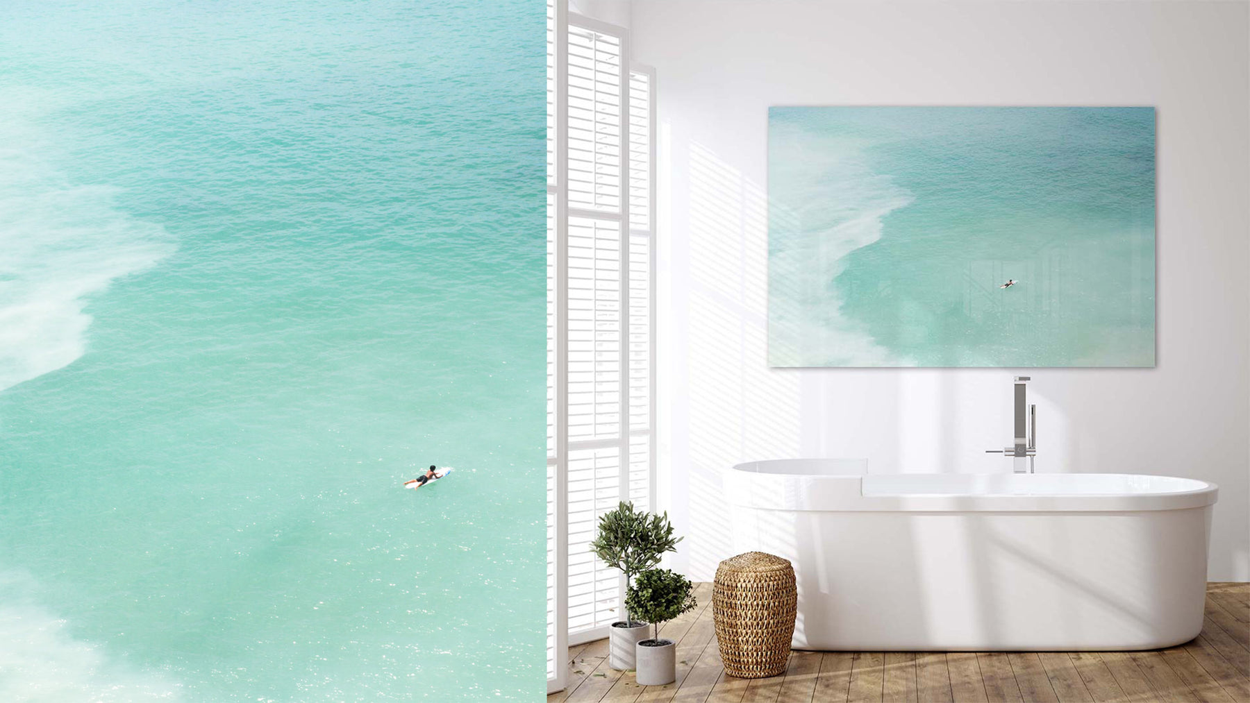 Magoito - Acrylic glass wall art by Cattie Coyle Photography in bathroom
