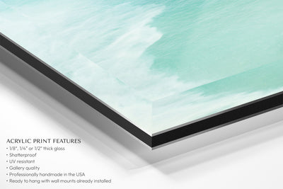 Magoito No 13 - Acrylic glass art for bathroom wall by Cattie Coyle Photography, closeup of corner. All rights reserved