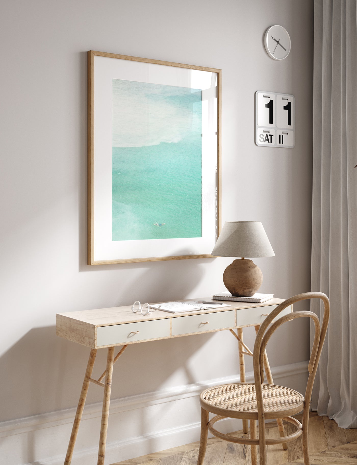 Magoito No. 7 - Swimmer Art Print by Cattie Coyle Photography in home office
