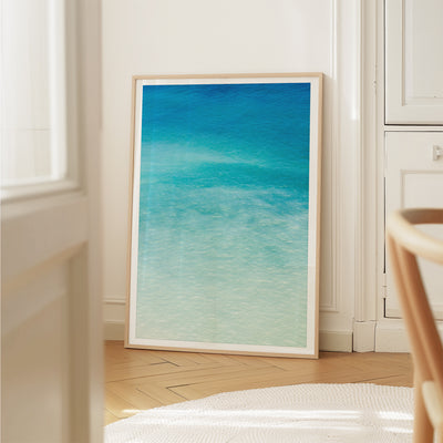 Magoito No 9 - Abstract ocean wall art by Cattie Coyle Photography in dining room