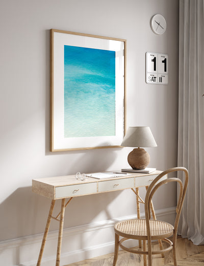 Magoito No 9 - Abstract ocean wall art by Cattie Coyle Photography in home office