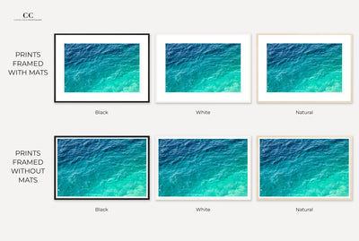 Mediterranean Shades of Teal No 1 - Framed ocean wall art by Cattie Coyle Photography