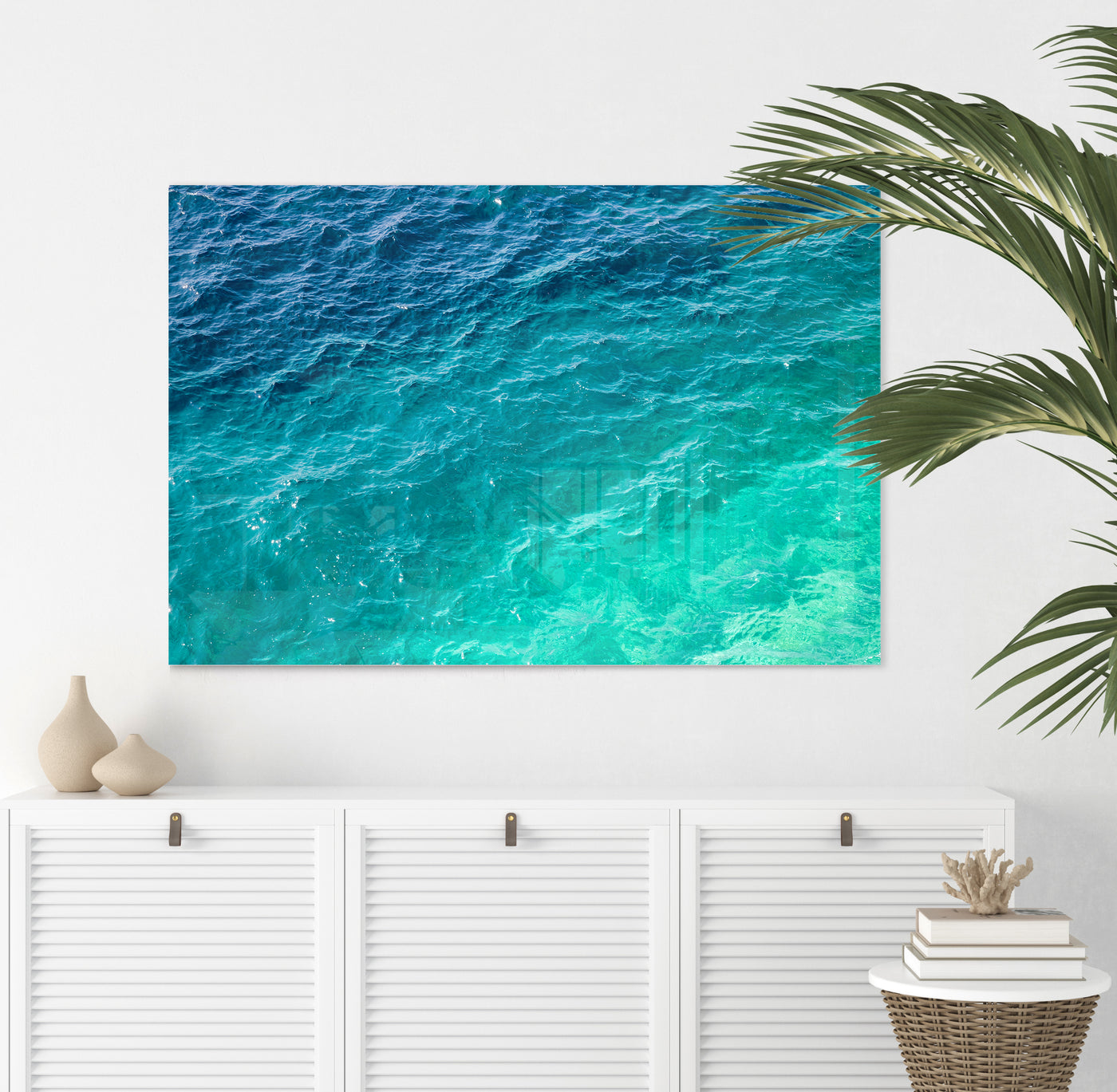 Mediterranean Shades of Teal No 1 - Oversized acrylic wall art by Cattie Coyle Photography
