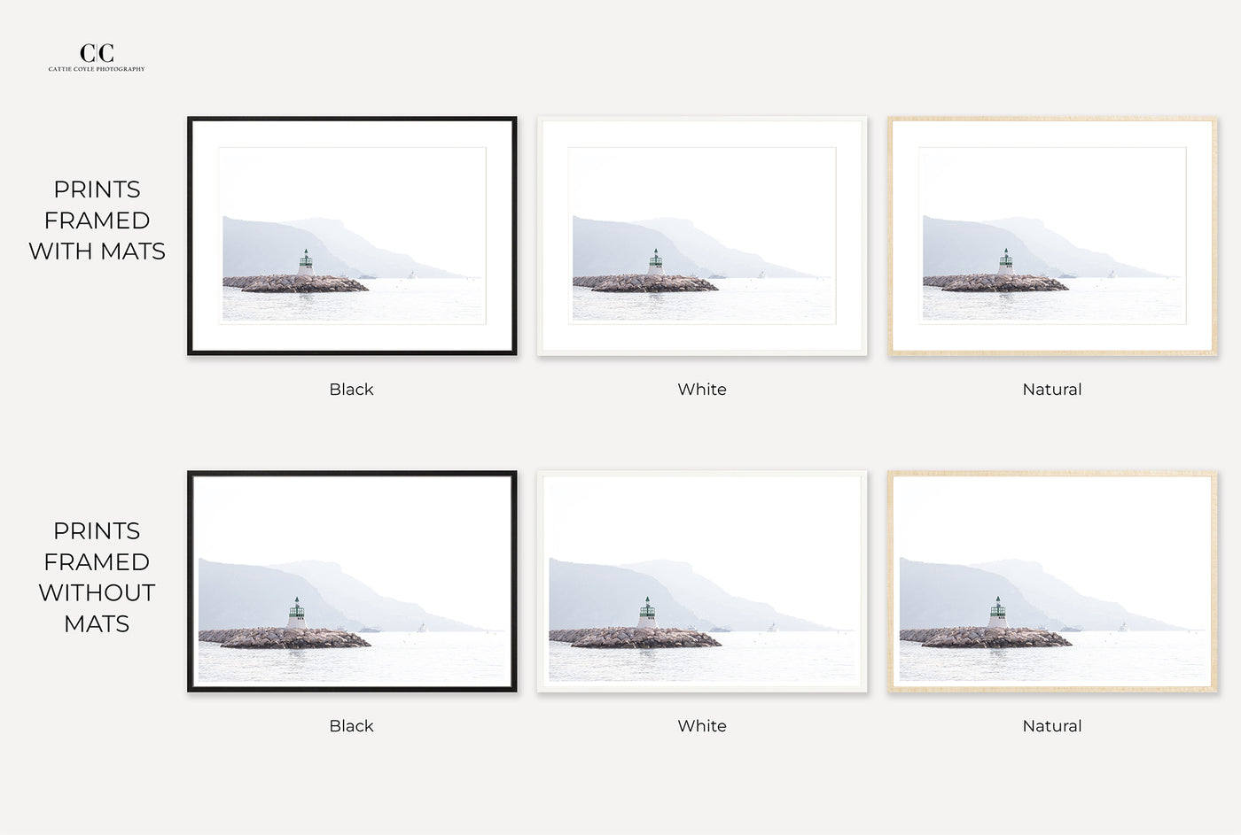 Morning Haze - Framed seascape art prints by Cattie Coyle Photography