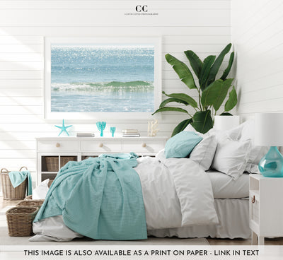 Ocean Waves No 11 - Fine art print by Cattie Coyle Photography in bedroom