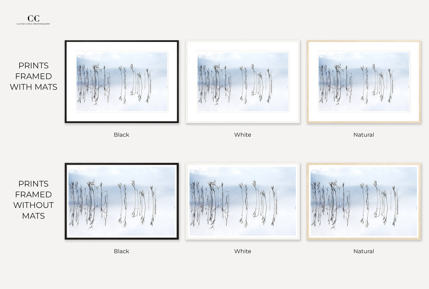 Reflections No 1 – Framed lake art prints by Cattie Coyle Photography