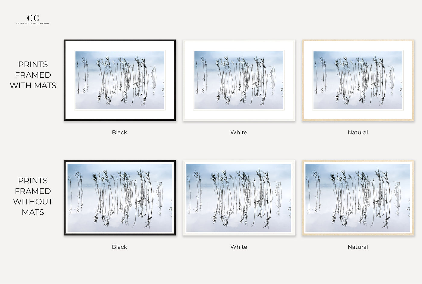 Reflections No 2 - Framed lake wall art by Cattie Coyle Photography. All rights reserved.