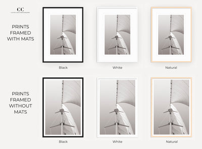 Sailing No. 2 - Framed nautical art prints by Cattie Coyle Photography